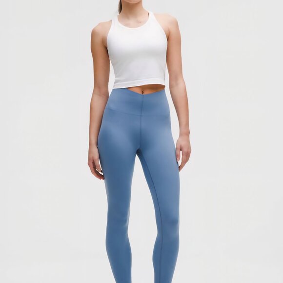 NWT LULULEMON Glow Up HR Tight 25" Washed Denim 6 - Picture 6 of 7